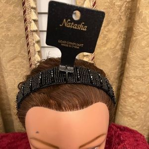 Black beaded headband